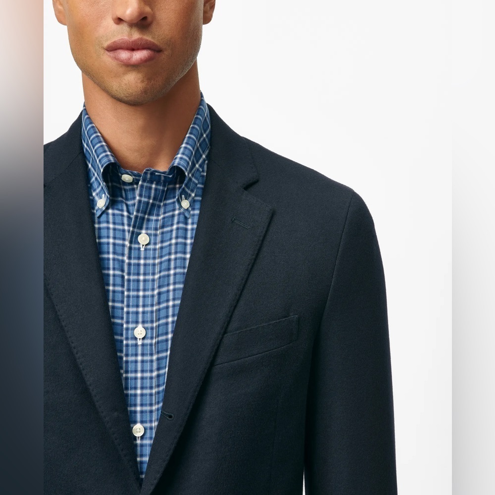 Brooks Brothers Blazer Loro Piana Blue 100% Cashmere Jacket Madison 1818